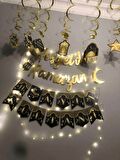 11 Ayın Sultanı Ramazan Harf Afiş Banner + Peri Led - Bayram Banner - Hoşgeldin Ramazan Banner