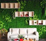 Yapay Çiçek Duvar Kaplama 1M2 120*80 CM Panel Şimşir Dik Duvar Uygulama