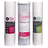 Su Arıtma Filtre Seti 5 Li Çift Spun 75 Gpd Vontron Membran