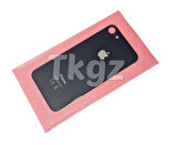 Tkgz İPhone 8 Arka Pil Batarya Kapağı (CAM) SİYAH