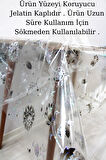 Pvc Şeffaf Silinebilir Muşamba Masa Örtüsü 014-SiyahGül