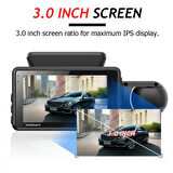 Wodimark A68 Full HD 1080P Araç Kamerası – Çift Lensli, Gece Görüşlü, G-Sensörlü, 360° Dönen Dashcam, 32GB Hafıza Desteği, USB & HDMI