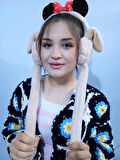 KIZ ÇOCUĞU PELUŞ MİCKEY KULAKLI PUANTİYE FİYONKLU SESLİ POMPALI (BASINCA KULAKLARI AÇILAN) KULAKLIK