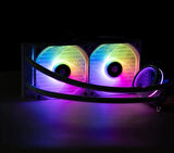 İce Demon 2 Fanlı Rgb 240mm Watercooler Beyaz Sıvı Soğutma İşlemci Fanı / Profesyonel Soğutucusu