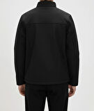 Erkek Siyah Fermuarlı Mont SOFTSHELL