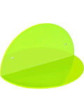 Oval 2'li Takım Duvar Raf (Neon Yeşil)