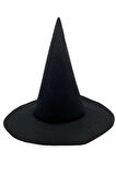 Balon Kol Cadı Kostümü + Cadı Şapkası - Balo Kostümü - Cadılar Bayramı Kostüm Halloween Cosplay