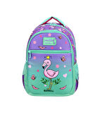 Smile Flamingo Okul Çantası + Meow Beslenme Kutusu + Meow Suluk + Anahtarlık - İlkokul Çantası
