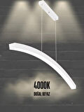 Luna ( Beyaz Kasa, Doğal Beyaz Işık ) Modern Sarkıt Led Avize