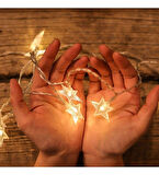 Animasyonlu 3 Metre Yıldız Led - Dekor Yıldız Led - Gün Işığı Elektrikli Led