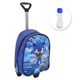 Çekçekli Parlak Sonic Anaokulu Çantası + Suluk - Süper Sonik Kreş Çantası