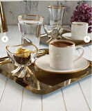 REGNA HOME Fine Living Mocha Tepsili 10 Parça 2 Kişilik Special Set- Lokumluklu -kadehli