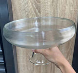 Colorina Cam Ayaklı Salata Kasesi 25 cm