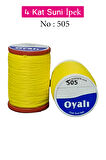 Oyalı 4 Kat Suni İpek İplik İğne Oyası Boncuk İpi Tığ Oyası No:505