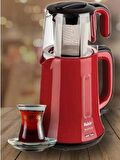 Fakir Tea N More 1800 W 1.1 lt Demleme 1.7 lt Su Isıtma Kapasiteli Çay Makinesi Kırmızı