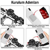 Coofbe Yeni Nesil Kilitli Dönen Başlıklı Motorsiklet Tutucu Bisiklet Tutucu Gidon Tutucu Telefon Tutucu