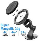 Coofbe Super Mıknatıs Torpido Üstü Araç Telefon Tutucu 360 Oynar Başlık 4X Mıknatıs Araç Tutucu