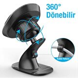 Coofbe Super Mıknatıs Torpido Üstü Araç Telefon Tutucu 360 Oynar Başlık 4X Mıknatıs Araç Tutucu