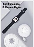 Baseus Apple Watch Uyumlu Şarj Aleti için Kablo Düzenleyici ve Şarj Standı,Kablo Saklama Alanlı Şarj Standı 