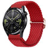 Polham Huawei Watch Gt 20MM Uyumlu Elastik Ultra Hafif ve Şık Kayış Kordon, Japon Tokalı Kayış