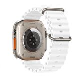 Polham Apple Watch 7-8 İle Uyumlu 41mm Marine Loop Silikon Kordon, Ultra Hafif ve Rahat Kayış