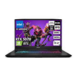MSI KATANA 17 i9-14900HX 24-GBDDR5 1 TBSSD RTX5070 (8GB-GDDR7) 17.3" 2K QHD 240Hz Windows 10 Home B14WGK-048XTRHMF76