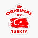 %100 Orjinal Turkey Sticker Yapıştırması Etiket 15CM