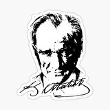 Gazi Mustafa Kemal Atatürk Araba Oto Sticker 20CM