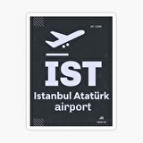 İstanbul Atatürk Hava Limanı 14 CM 2 Adet Sticker
