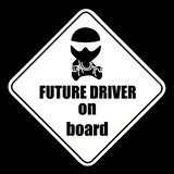 Uyarı gelecekti Bebek Sürücü araba Sticker 17CM Beyaz Renk