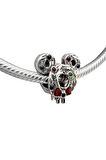 Mickey Mouse Yeni Yıl Çelenk Charm | 925 Ayar Gümüş
