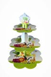 Safari Hayvanlar Temalı Doğum Günü Cupcake Standı , Kek Standı