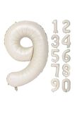 Folyo Balon 9 Rakamı 76 Cm Krem Renk