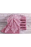 6 Adet Ayda Kadife El Yüz Havlusu 50x90 Cm 2 Gri 2 Pembe 2 Kahve