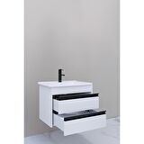 Levante 65 Cm Beyaz Lavabolu Banyo Dolabı Npl Aynalı - Boy Dolap Hariç