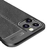 Vendas iPhone 12 Pro Uyumlu Deri desenli premium silikon kılıf