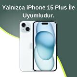 iPhone 15 Plus Uyumlu Lens Korumalı Simli Kelebekli Çiçekli Kılıf