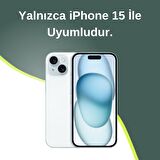 iPhone 15 Uyumlu Kristal Taşlı Çiçekli İnci Askılı Çantalı Kılıf