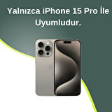 iPhone 15 Pro Uyumlu Hologram Kristal Taşlı Yıldızlı Püsküllü Şeffaf Kılıf