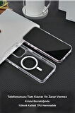 iPhone 16 Pro Max Uyumlu Şeffaf Kılıf Magsafe Özellikli Hybrid Kristal Kapak
