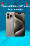 iPhone 15 Pro Max Uyumlu Taşlı Deniz Yıldızı Desenli Şeffaf Kılıf