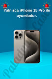 iPhone 15 Pro Uyumlu Taşlı Deniz Kızı Desenli Şeffaf Kılıf
