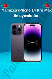 iPhone 14 Pro Max Uyumlu Taşlı Kuğu Desenli Şeffaf Kılıf