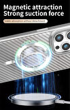 iPhone 12 Ve 12 Pro Uyumlu Titanyum Gri Karbon Fiber MagSafe Özellikli Kılıf