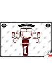 Honda Civic 2001- 2006 Torpido Konsol Trim Göğüs Maun Kaplama Set 11 Parça Maun