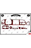 Ford Transit 1997 - 2000  Torpido Konsol Trim Göğüs Maun Kaplama Set 10 Parça Maun
