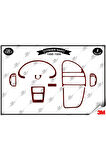Citroen Saxo 1996-1999 Torpido Konsol Trim Göğüs Maun Kaplama Set 8 Parça Maun