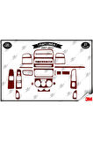 Fiat Linea 2007-2012 Torpido Konsol Trim Göğüs Maun Kaplama Set 27 Parça Maun