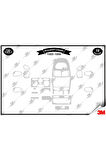 Mitsubishi Carisma 1995-1999 Torpido Konsol Trim Göğüs Maun Kaplama Set 18 Parça Gümüş