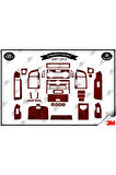 Chavrolet Captiva 2007-2012 Torpido Konsol Trim Göğüs Maun Kaplama Set 30 Parça Maun